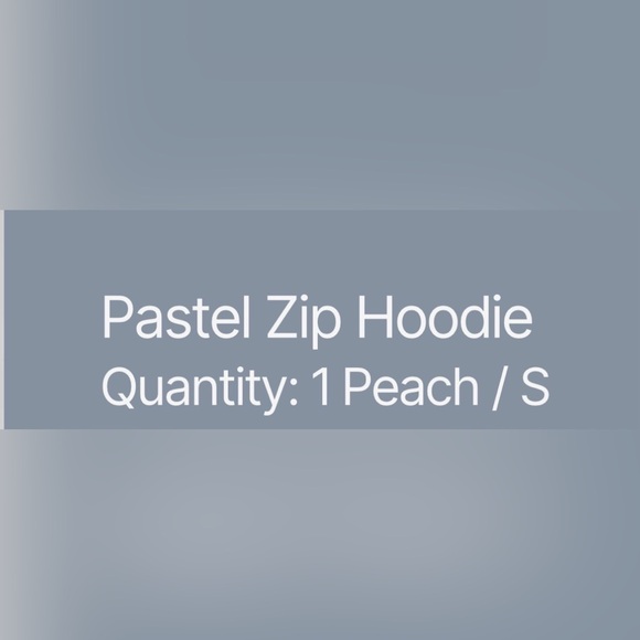 Comfrt Pastel Zip Hoodie in a soft peach shade Women's - Picture 6 of 8